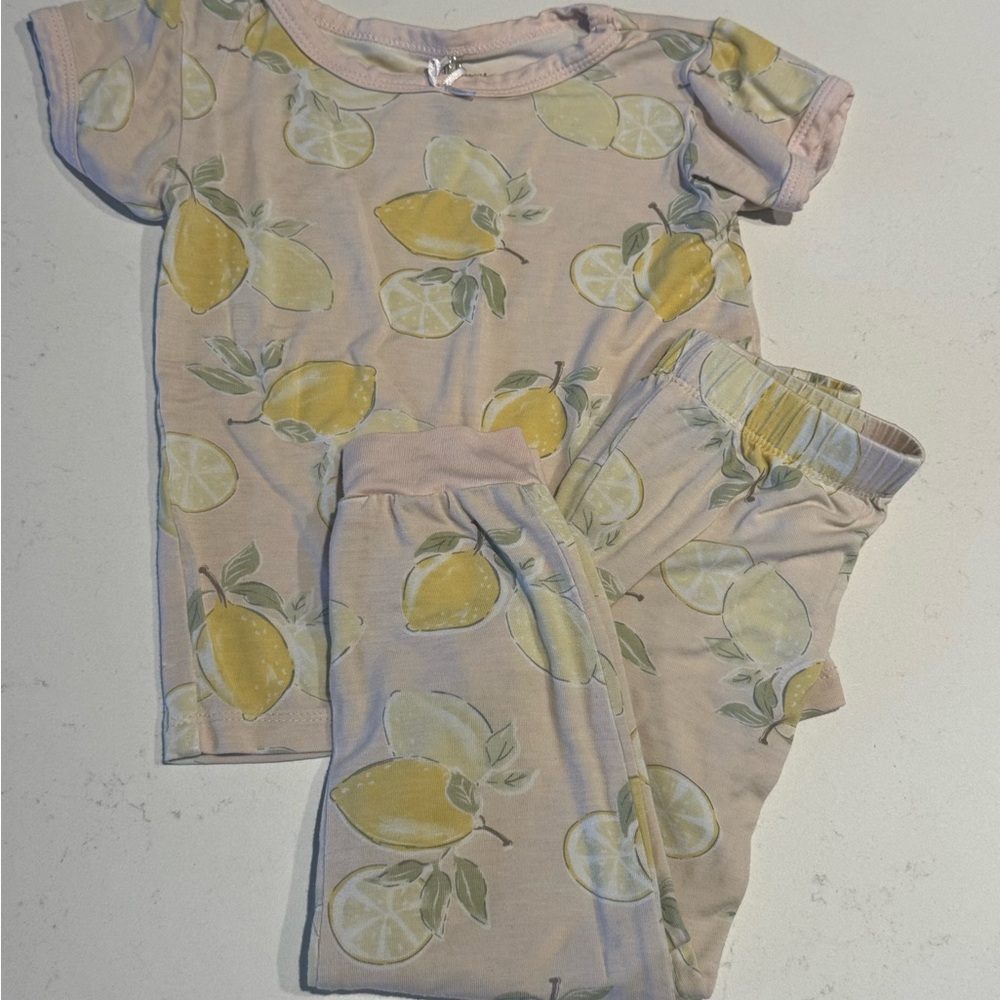 Milkberry 3T Lemon Print Pajama Set